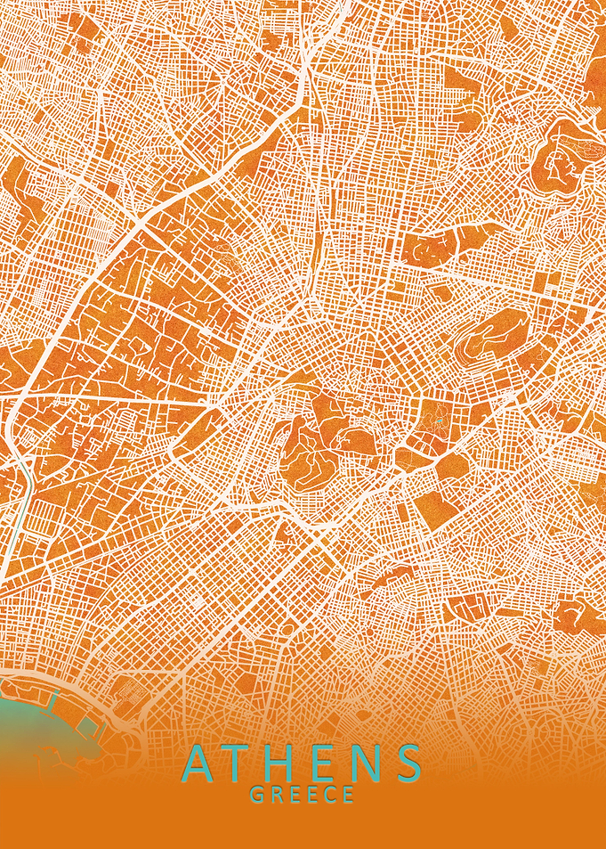 Athens Greece City Map