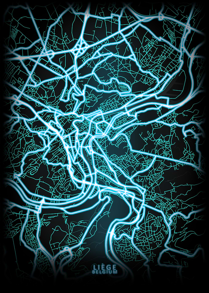 Liege Belgium City Map