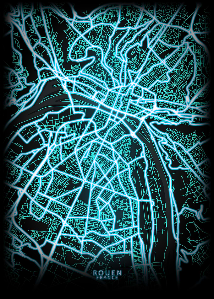Rouen France City Map
