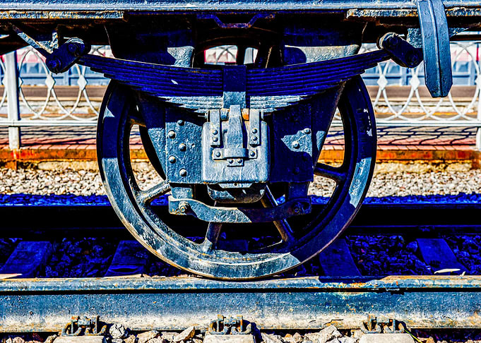 Black Wheel Of Old Train