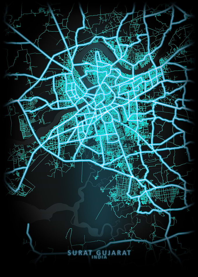 Surat India City Map