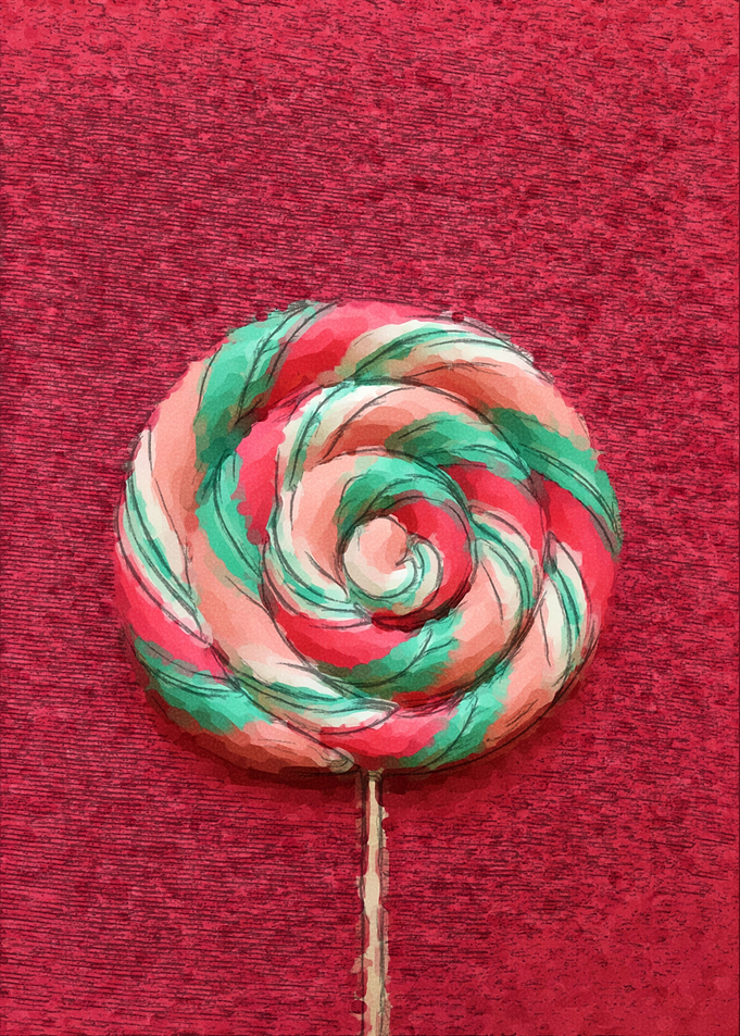 Lolipop watercolor