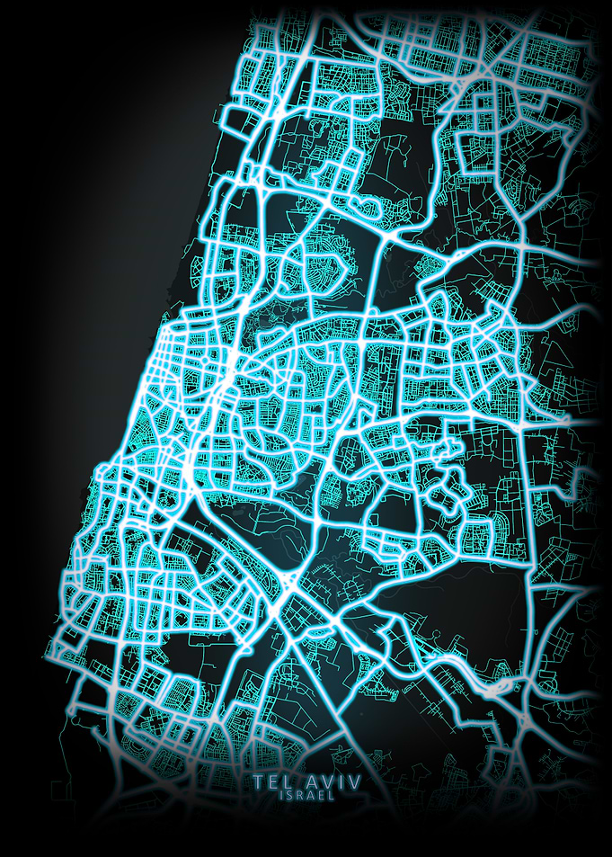 Tel Aviv Israel City Map