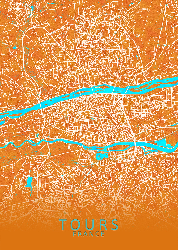 Tours France City Map