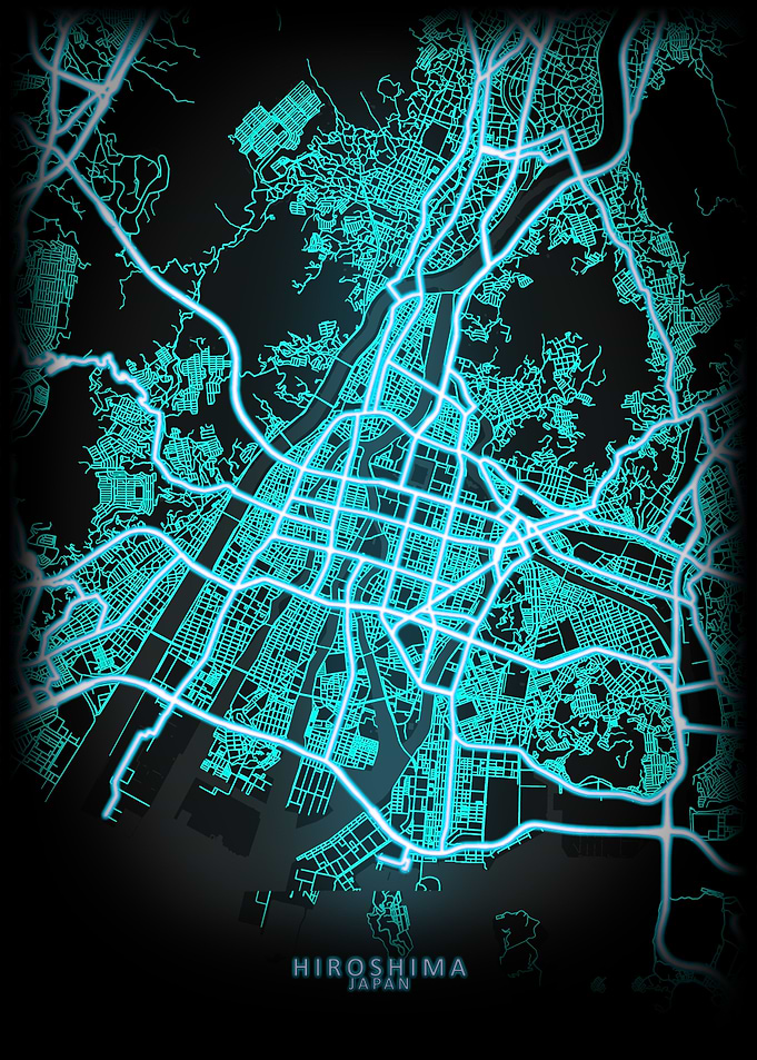 Hiroshima Japan City Map