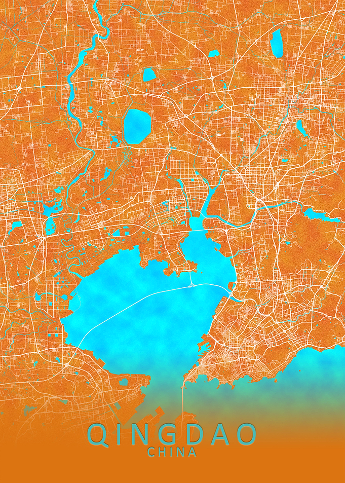 Qingdao China City Map