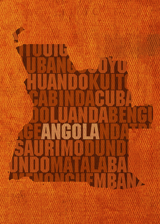 Angola Country Word Map