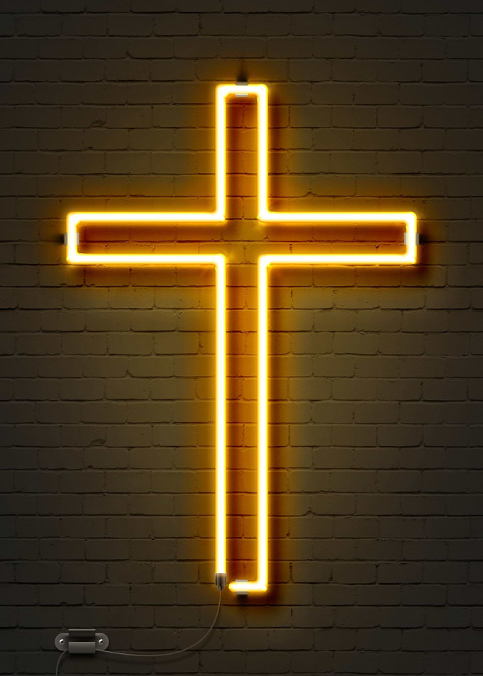 Christian neon sign