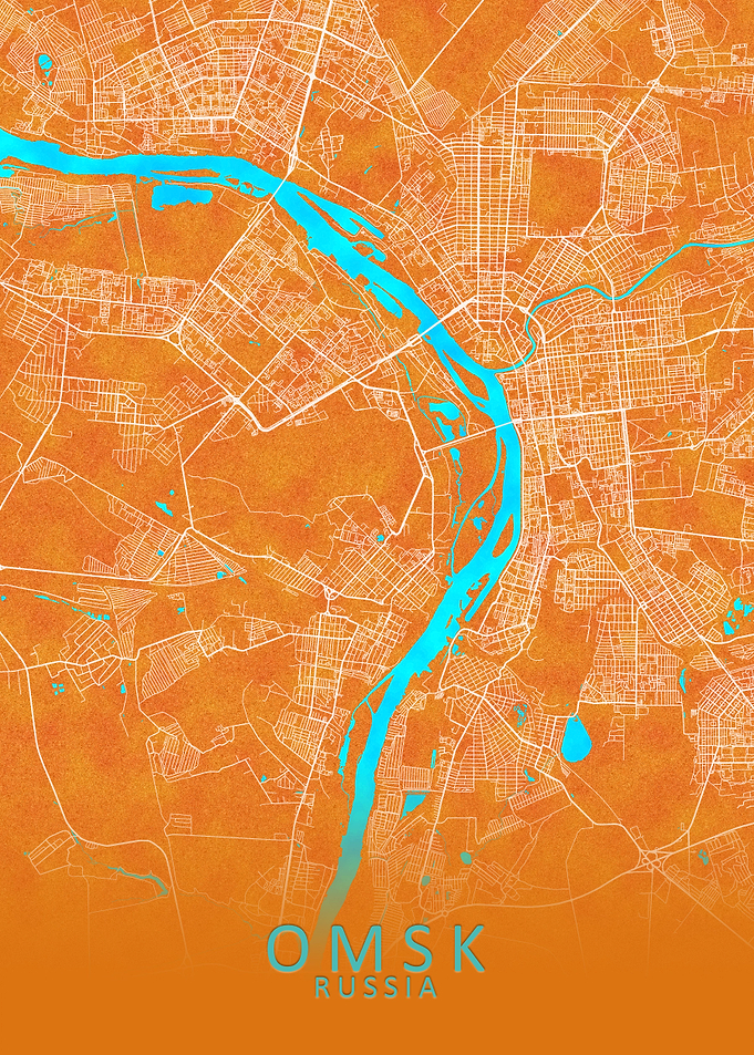 Omsk Russia City Map