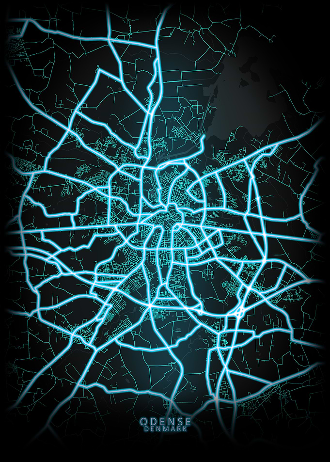 Odense Denmark City Map