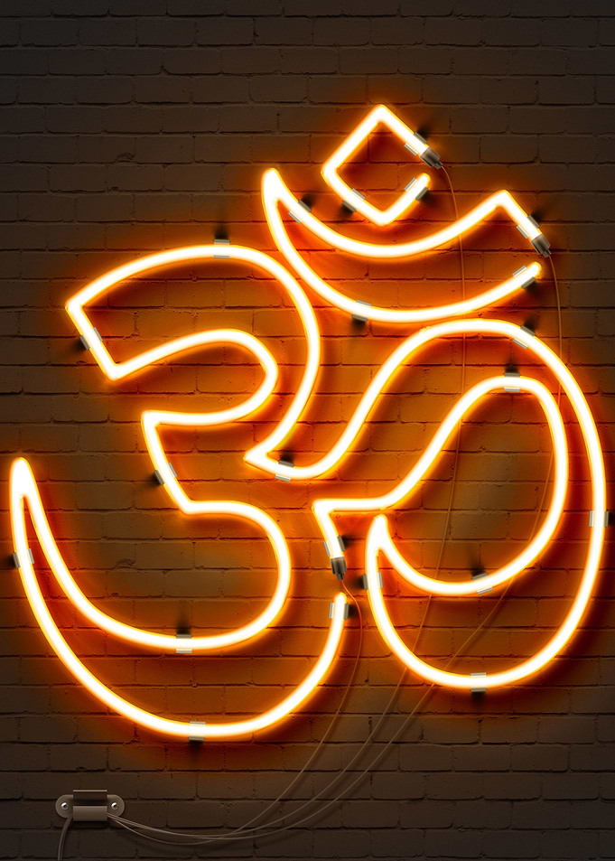 Om neon sign