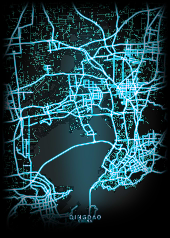 Qingdao China City Map