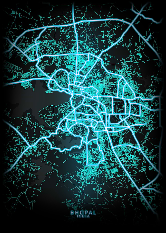 Bhopal India City Map