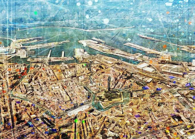 Livorno aerial panorama