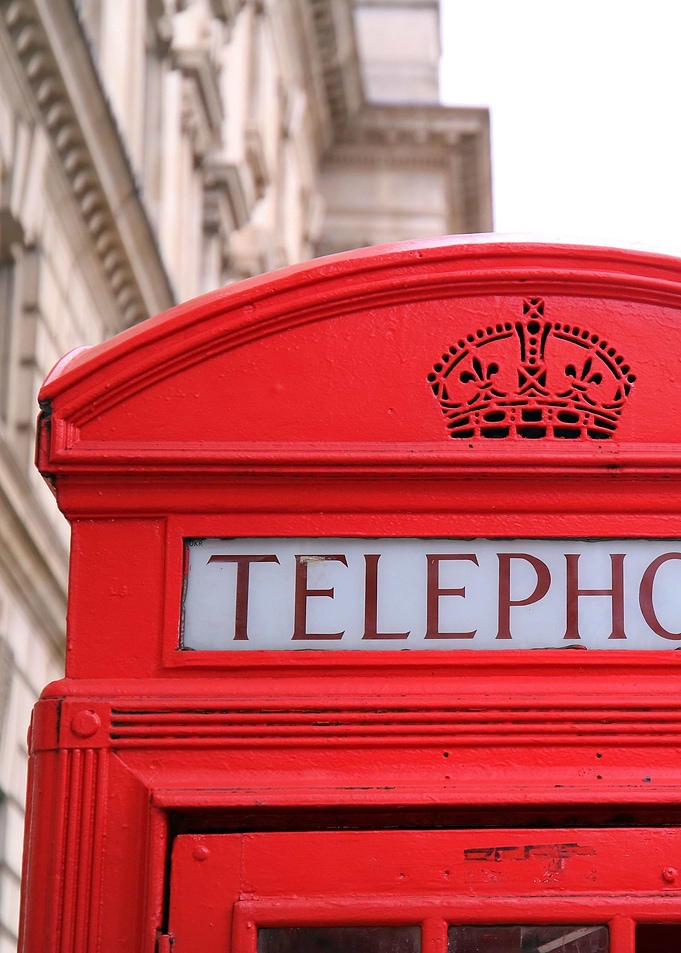 Red telephone booth