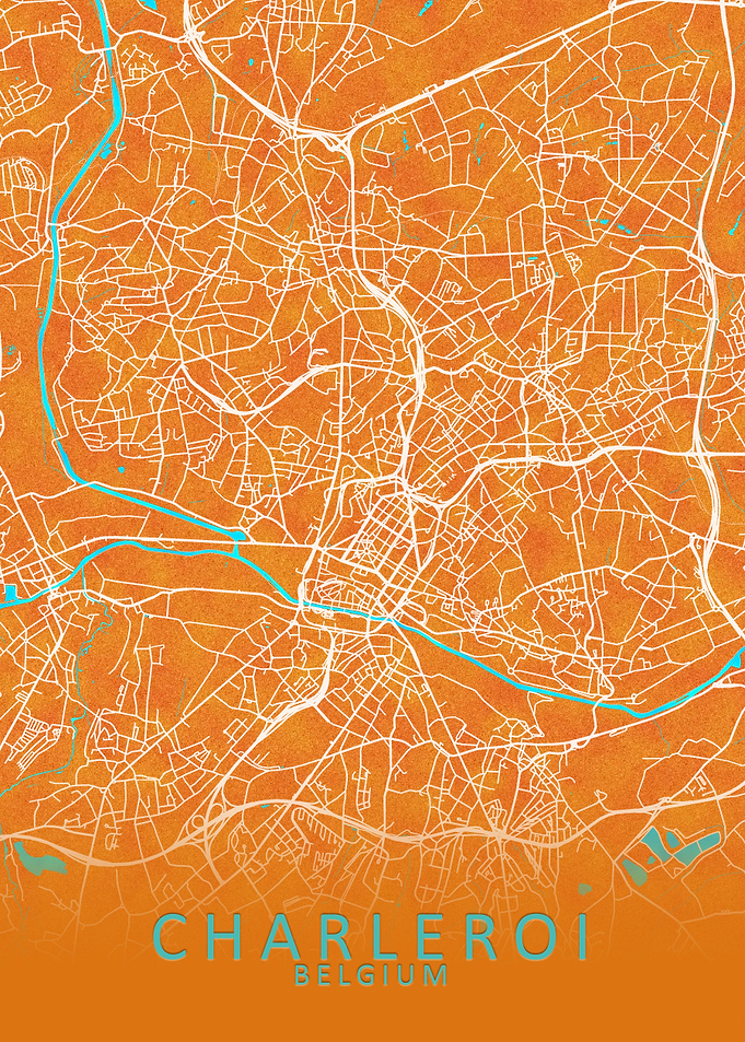 Charleroi Belgium City Map