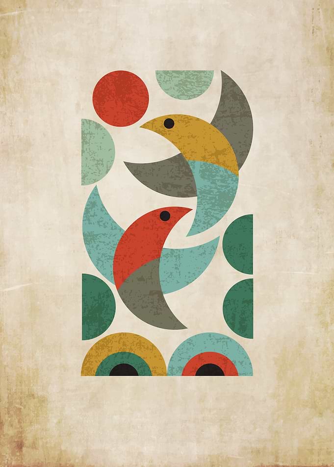 Landscape with birds
