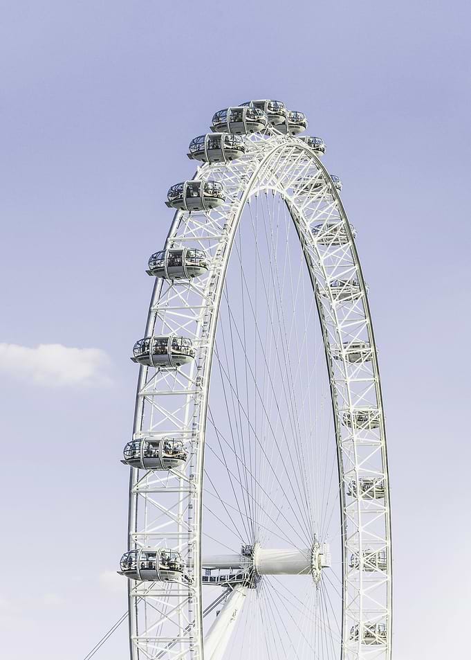 London eye cloudy day
