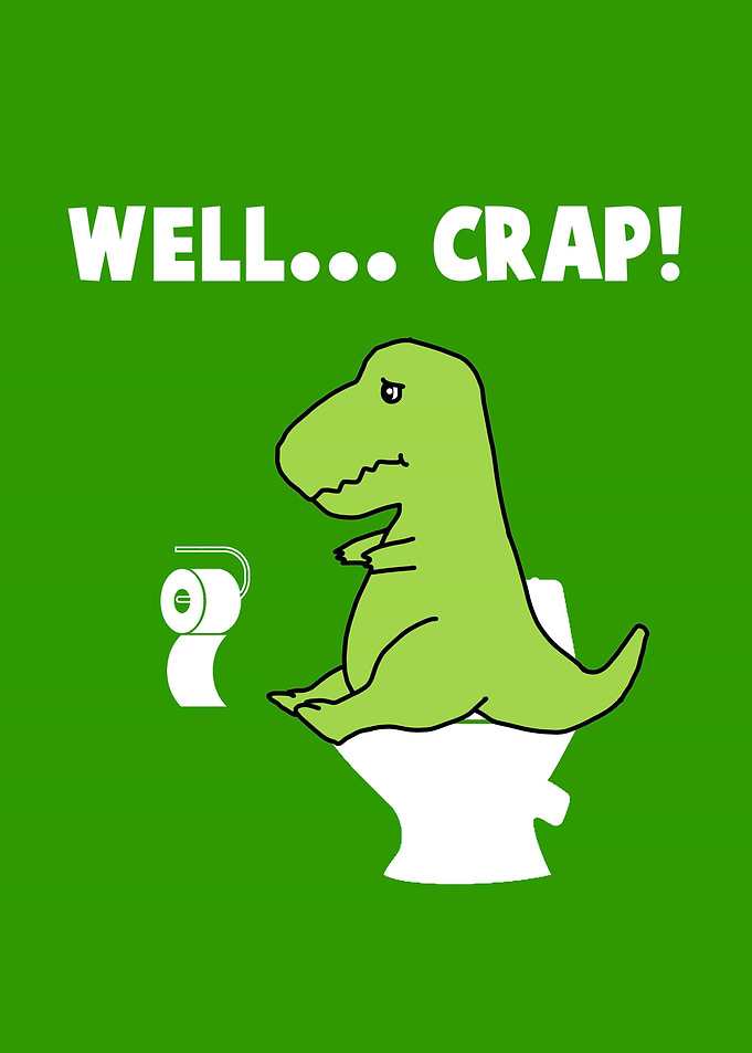 T Rex Funny Toilet Sign