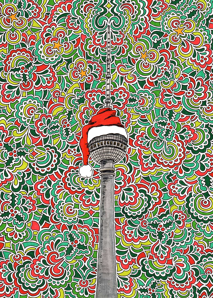 Santa Berlin TV Tower
