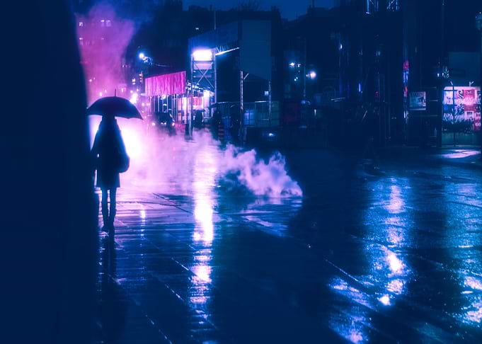 Cyberpunk city nights