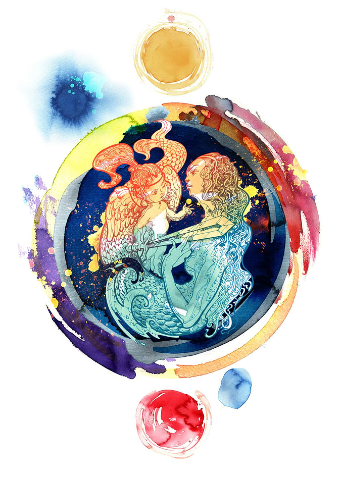 Mermaid Angel Galaxy