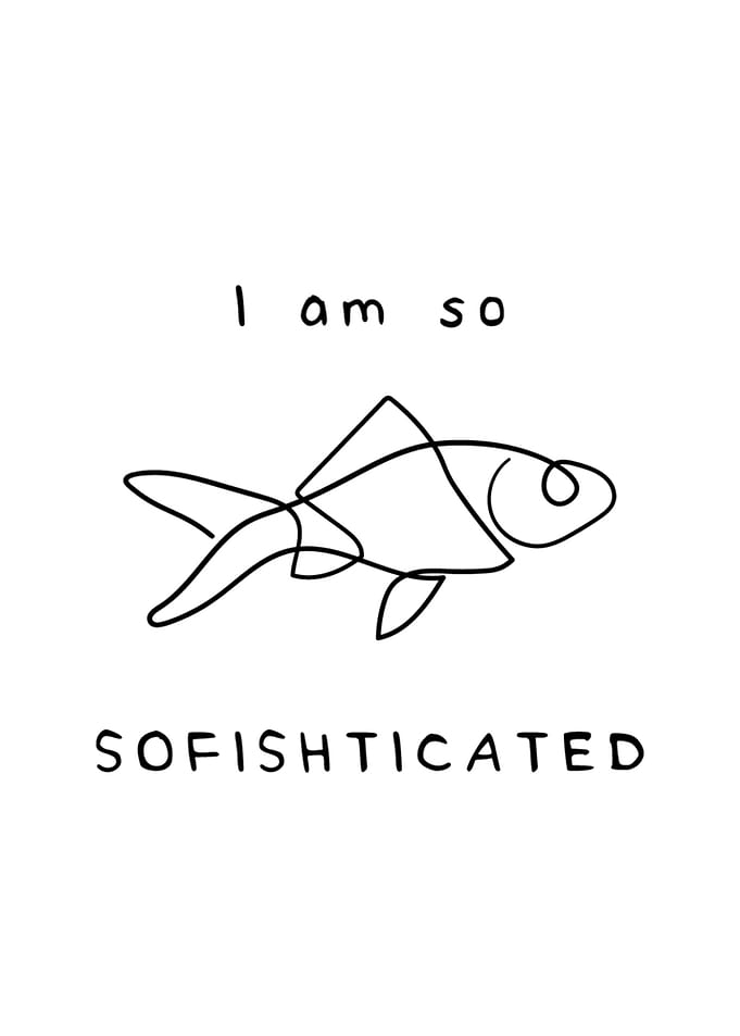 One line gold fish