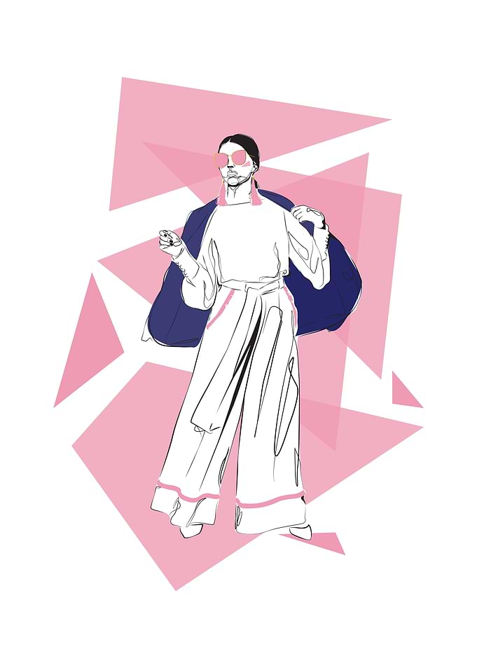 Pink geometric fashion
