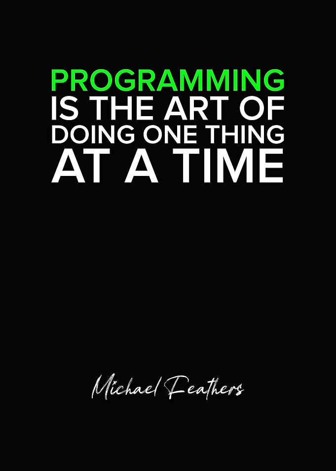 Art of doing one thing
