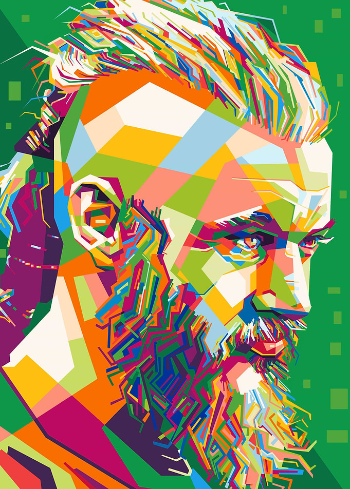 Bearded Man In WPAP Style