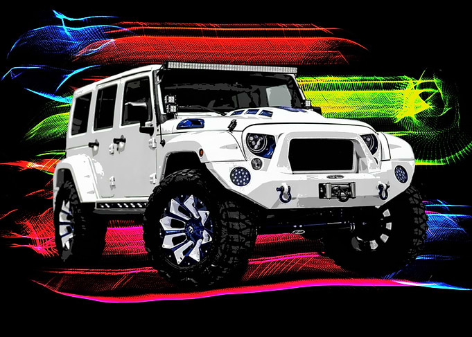 Amazing withe car