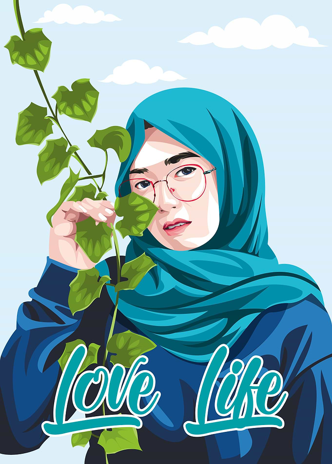 Girl Wearing Hijab