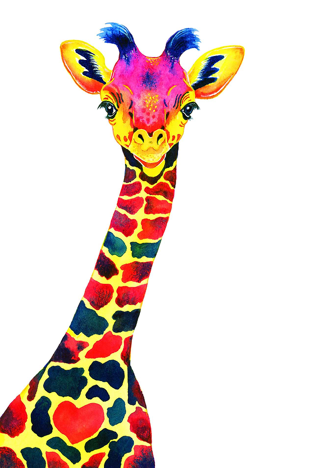 Colorful Giraffe Baby