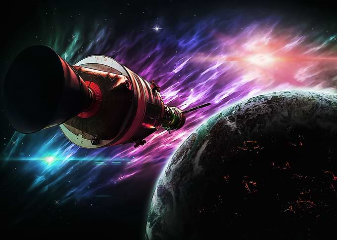Spaceship unknown planet