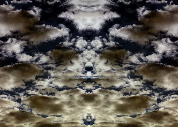 Psychedelic trippy sky