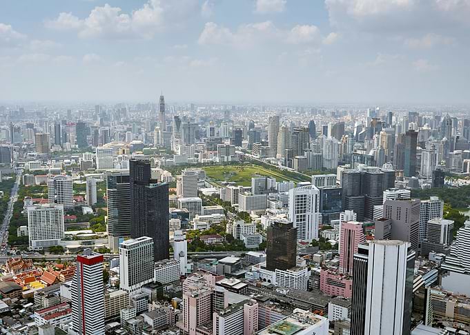 Aerial view of Bangkok