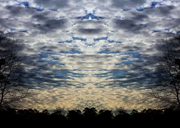 Psychedelic trippy sky