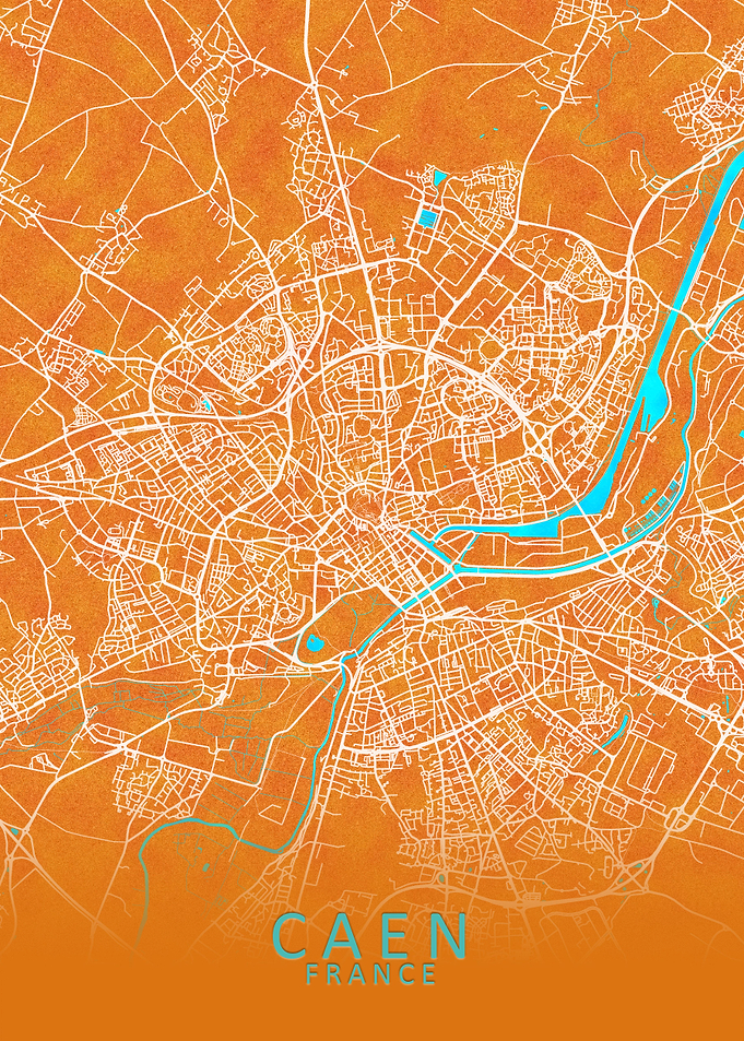 Caen France City Map