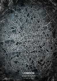 london chalkboard map
