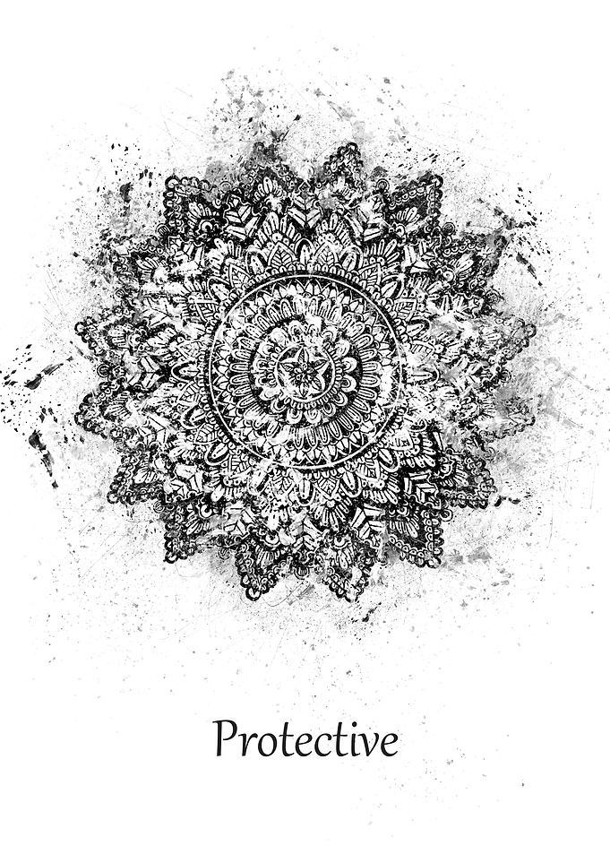 Mandala protective white
