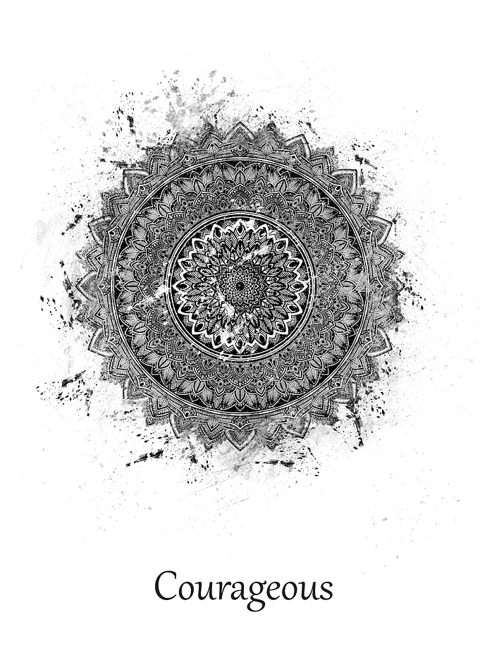 Mandala courageous white