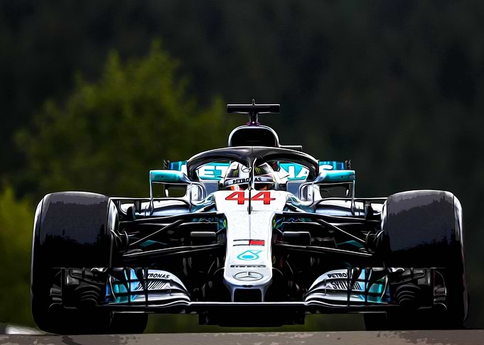 Lewis Hamilton front