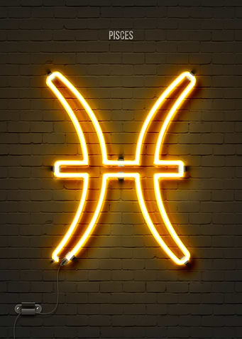 Pisces neon sign