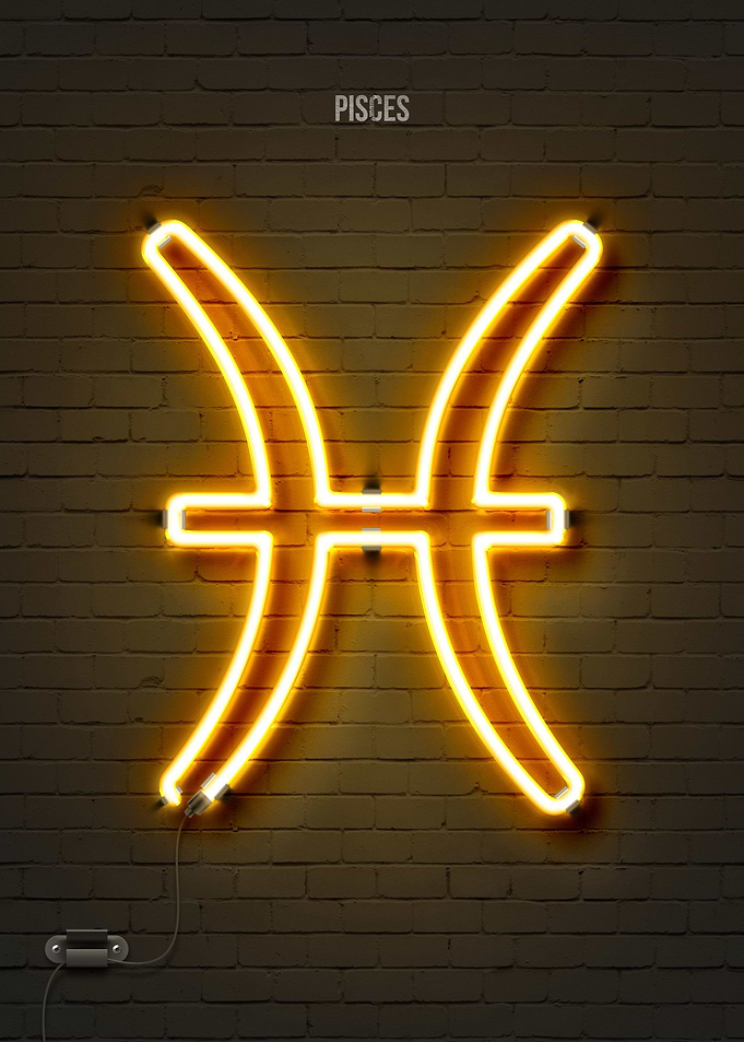 Pisces neon sign
