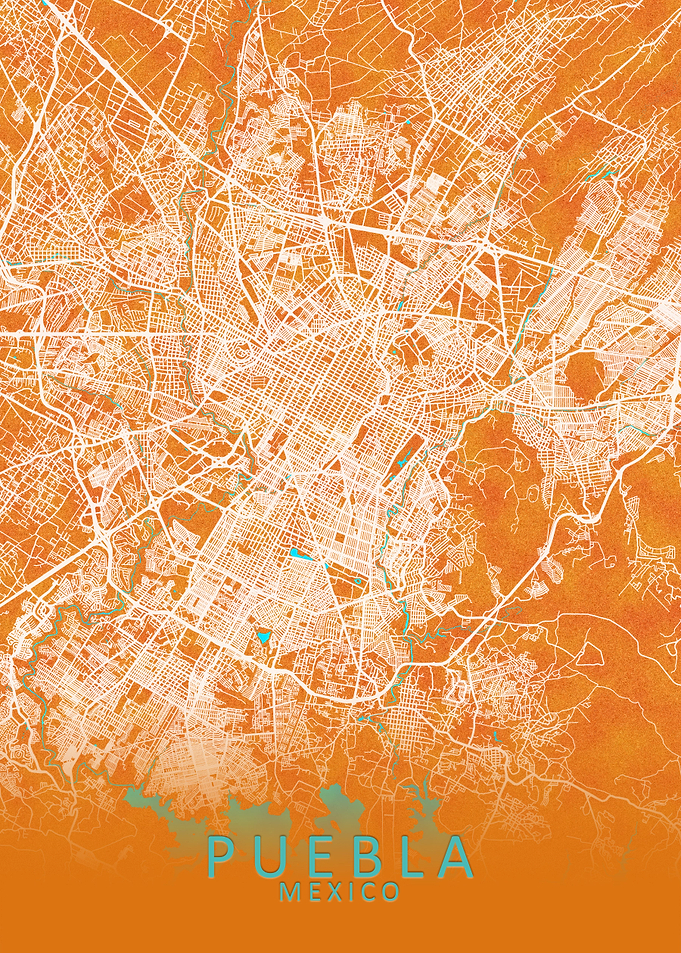 Puebla Mexico City Map