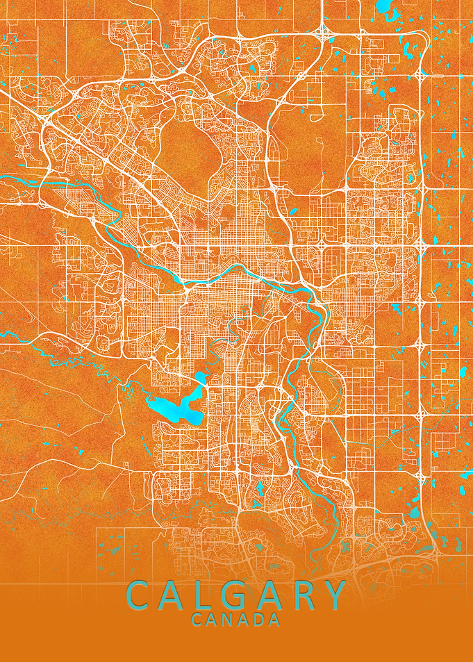 Calgary Canada City Map