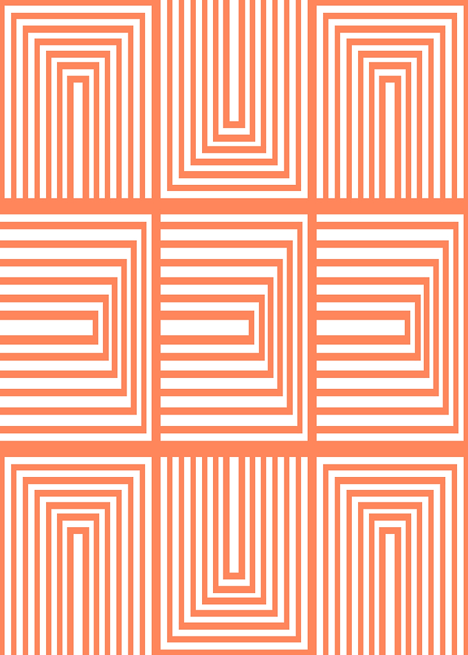 Shapes and Lines in Orange