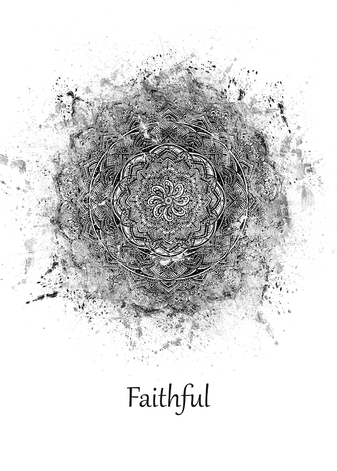 Mandala faithful white