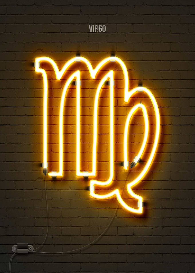 Virgo neon sign