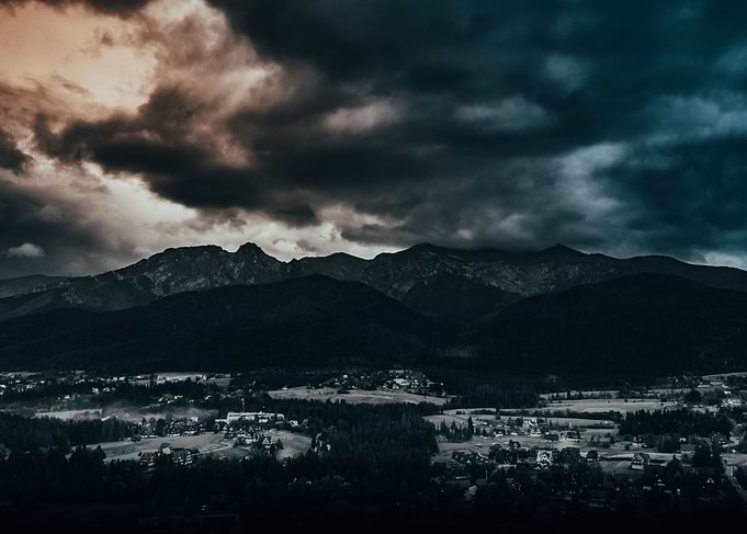 Moody sunset